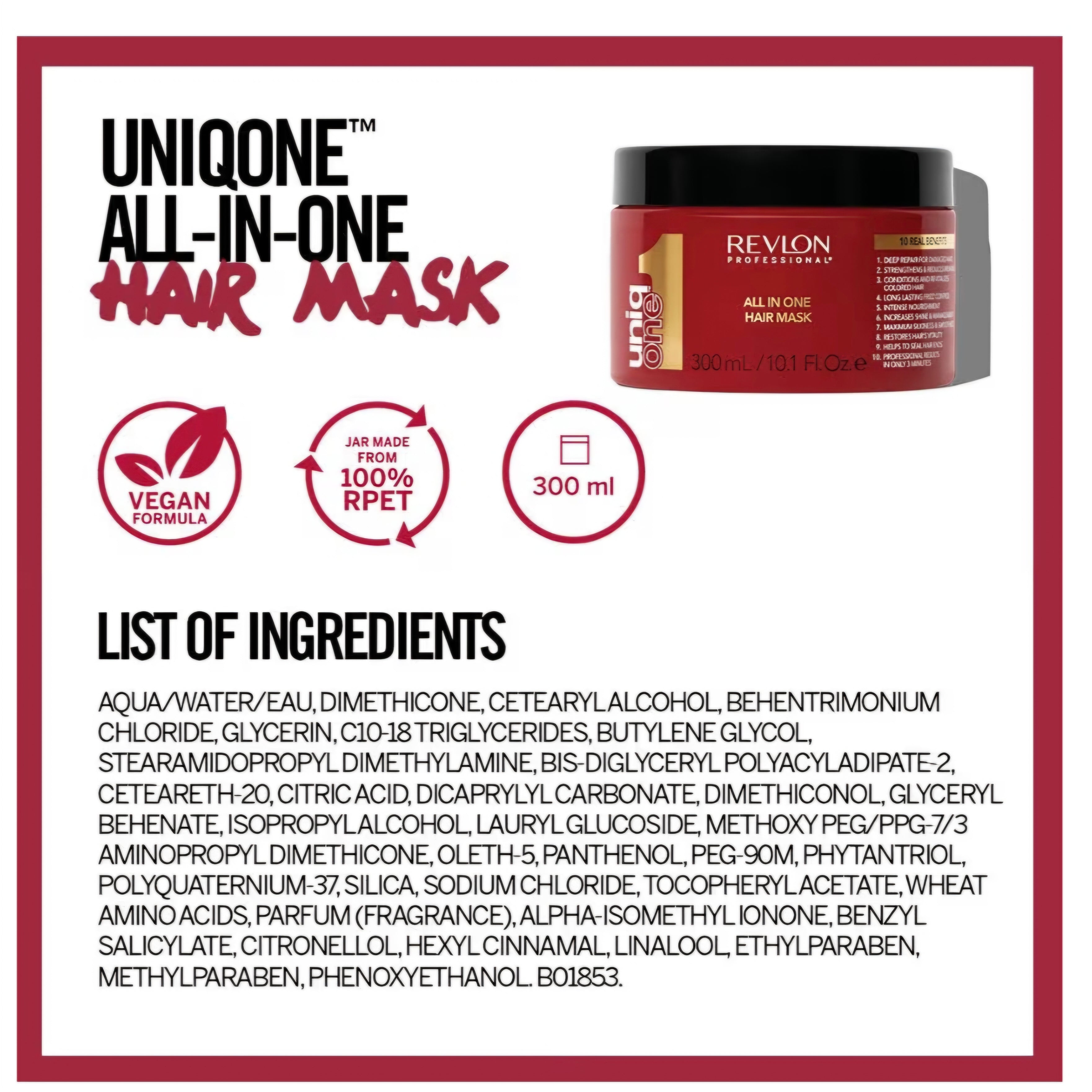 REVLON PROFESSIONAL UNIQONE ALL IN ONE HAIR MASK 300ml